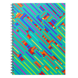 Muster Dress Shirt - farbenfrohe Streifen Muster Notizblock