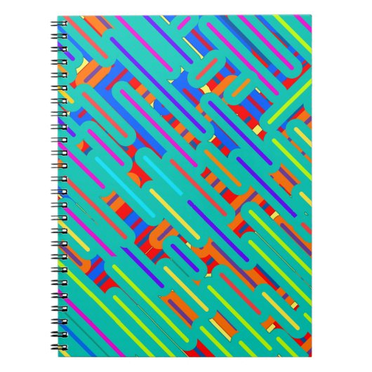 Muster Dress Shirt - farbenfrohe Streifen Muster Notizblock (Vorderseite)