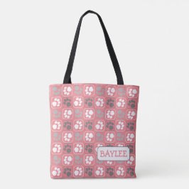 Muster drucken rosa mit Namen einfügen Tasche