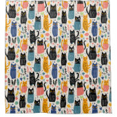 Muster-Duschvorhang für Katzen Duschvorhang (Vorderseite)