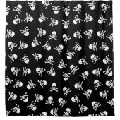 Muster-Duschvorhang für Schädel- und Querknochen Duschvorhang (Vorderseite)