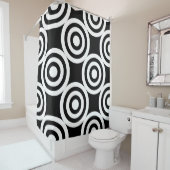 Muster-Duschvorhang für schwarze und weiße Kreise Duschvorhang (Beispiel)