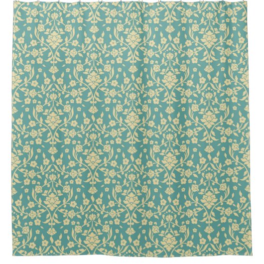 Muster-Duschvorhang mit Flor/Damast Duschvorhang (Vorderseite)