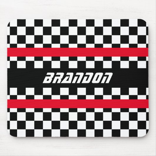 Muster eines benutzerdefinierten Schwarz-weißen üb Mousepad (Vorne)