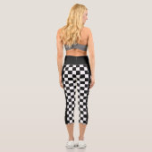 Muster eines benutzerdefinierten schwarzen und wei capri leggings (Rückseite)