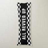 Muster eines benutzerdefinierten schwarzen und wei seitenschläferkissen (Vorderseite Vertikal)