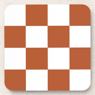 Muster eines braunen, karierten Karos Getränkeuntersetzer