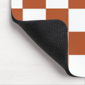 Muster eines braunen, karierten Karos Mousepad (Ecke)
