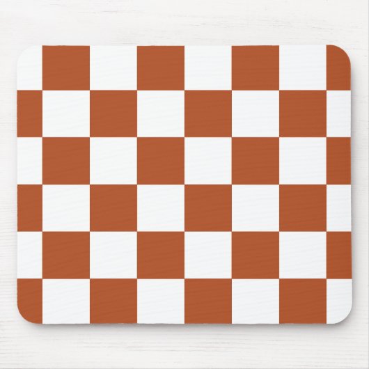 Muster eines braunen, karierten Karos Mousepad (Vorne)