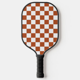 Muster eines braunen, karierten Karos Pickleball Schläger