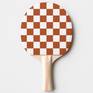 Muster eines braunen, karierten Karos Tischtennis Schläger