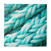 Muster eines nautischen blauen Seilmusters an der Fliese (Vorderseite)