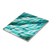 Muster eines nautischen blauen Seilmusters an der Fliese (Seite)