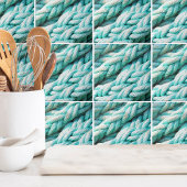 Muster eines nautischen blauen Seilmusters an der Fliese