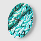 Muster eines nautischen blauen Seilmusters an der Große Wanduhr (Winkel)