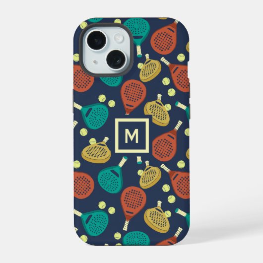 Muster eines Rackets mit dem ersten iPhone 15 Hülle (Rückseite)