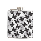 Muster eines Schmetterlinges Flachmann (Vorderseite)