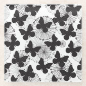 Muster eines Schmetterlinges Glasuntersetzer (Vorderseite)