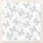 Muster eines Schmetterlinges Glasuntersetzer (Rückseite)