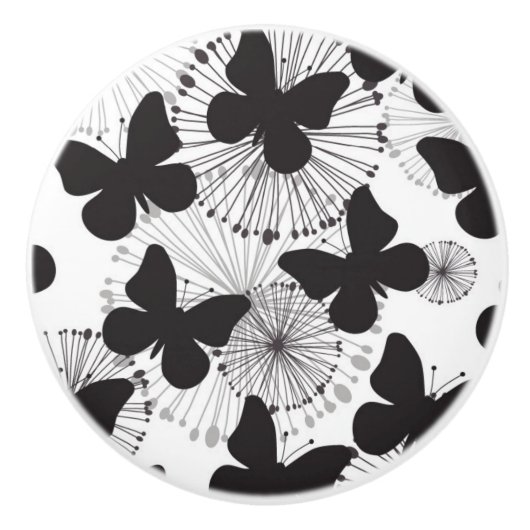 Muster eines Schmetterlinges Keramikknauf (Vorderseite)