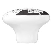 Muster eines Schmetterlinges Keramikknauf (Seitenansicht)