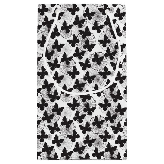Muster eines Schmetterlinges Kleine Geschenktüte (Rückseite)