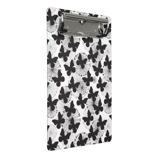 Muster eines Schmetterlinges Mini Klemmbrett (Schrägansicht)