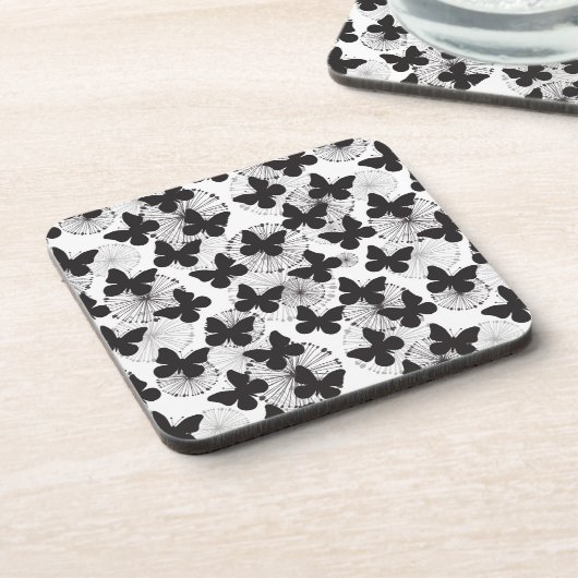 Muster eines Schmetterlinges Untersetzer (Linke Seite)