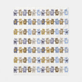 Muster eines Spielzeug-Teddybären Fleecedecke (Vorderseite)