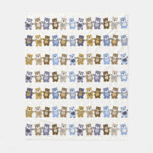 Muster eines Spielzeug-Teddybären Fleecedecke