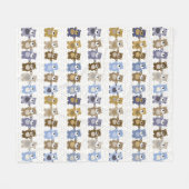 Muster eines Spielzeug-Teddybären Fleecedecke (Vorderseite (Horizontal))