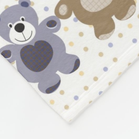 Muster eines Spielzeug-Teddybären Fleecedecke (Ecke)