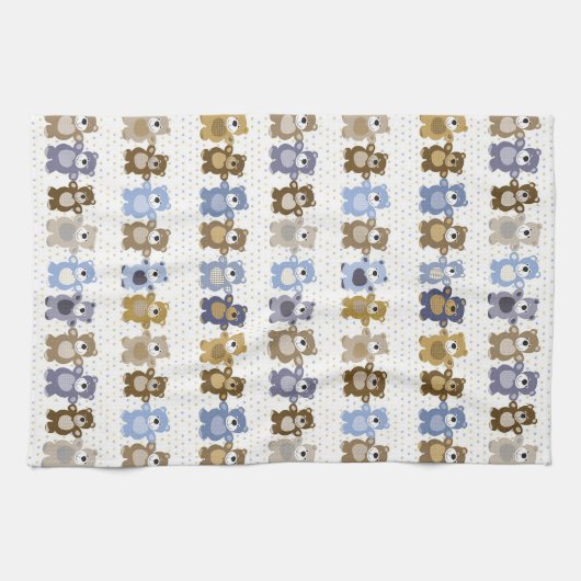 Muster eines Spielzeug-Teddybären Geschirrtuch (Horizontal)