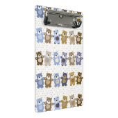 Muster eines Spielzeug-Teddybären Mini Klemmbrett (Schrägansicht)