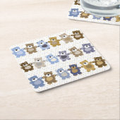 Muster eines Spielzeug-Teddybären Rechteckiger Pappuntersetzer (angewinkelt)