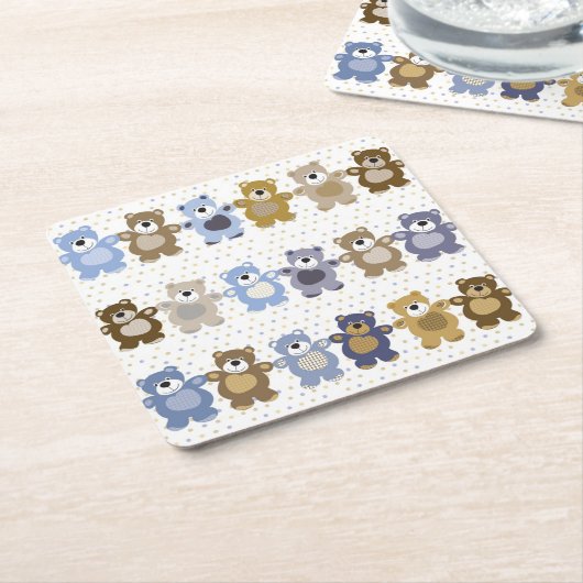 Muster eines Spielzeug-Teddybären Rechteckiger Pappuntersetzer (angewinkelt)