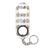 Muster eines Spielzeug-Teddybären Schlüsselanhängerflaschenöffner (Rückseite)