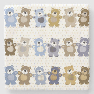 Muster eines Spielzeug-Teddybären Steinuntersetzer