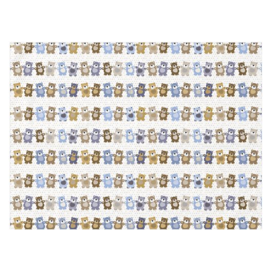 Muster eines Spielzeug-Teddybären Tischdecke (Vorderseite (Horizontal))