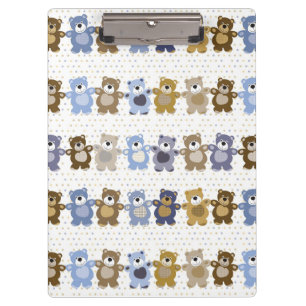 Muster eines Teddybären-Spielzeugs Klemmbrett