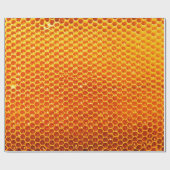 Muster eines Wachswabenabschnitts aus einer Biene Geschenkpapier (Flach)