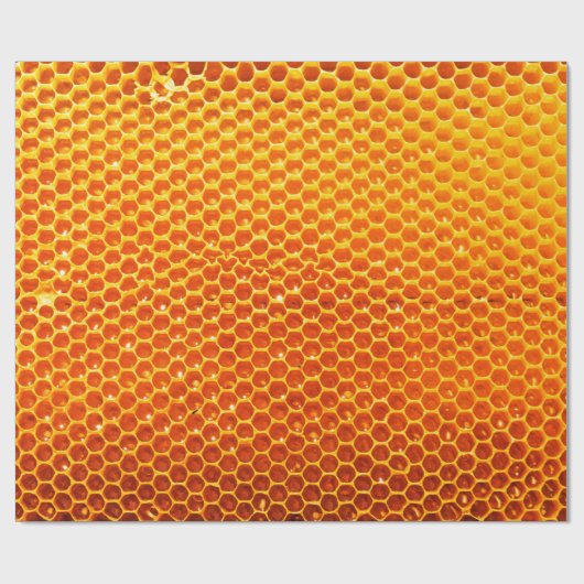 Muster eines Wachswabenabschnitts aus einer Biene  Geschenkpapier (Flach)