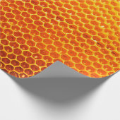 Muster eines Wachswabenabschnitts aus einer Biene Geschenkpapier (Ecke)