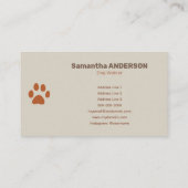 Muster einfügen - Dog Walker Visitenkarte (Rückseite)