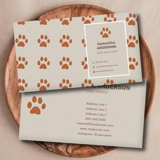 Muster einfügen - Dog Walker Visitenkarte