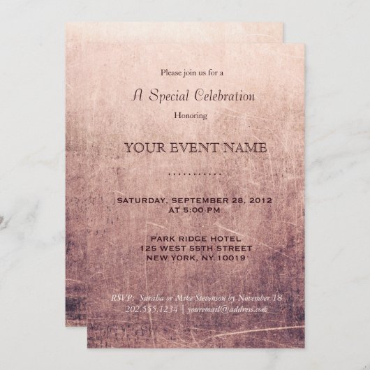 Muster Einladung (Vorne/Hinten)