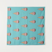 Muster Eiscreme auf pastellfarbenem Hintergrund, V Wandteppich (Vorderseite (Horizontal))