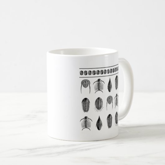 Muster Ernst Haeckels Trilobite - groß Kaffeetasse (VorderseiteRechts)