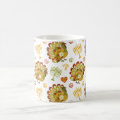 Muster-Erntedank Chanukka der Türkei Menorah Kaffeetasse (Mittel)