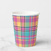 Muster farbenfroh Stilvolles Design Geometric Vint Pappbecher (Rückseite)